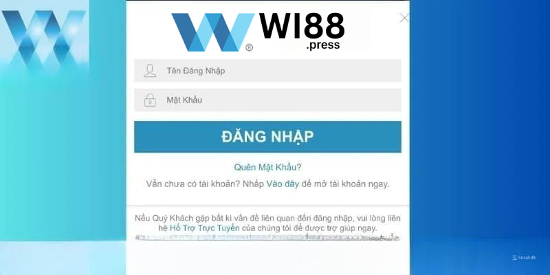 Các bước đăng ký tài khoản Wi88